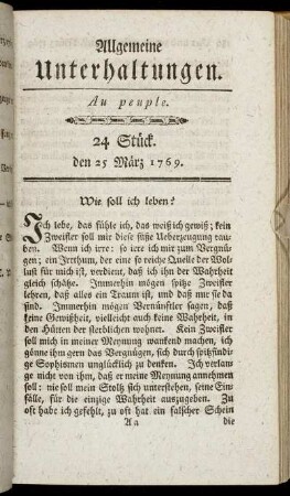 24 Stück. d. 25. März 1769.