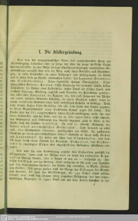 1. Die Klostergründung
