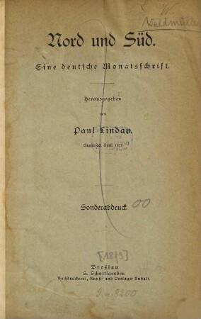 Der Kirschkern-Oberst : Von Robert Waldmüller. [= Pseudonym für:] . [Kopftitel.]