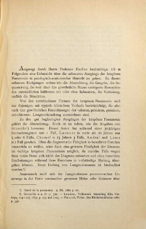 Über die seltneren Ausgänge der krupösen Pneumonie : Inaugural-Dissertation