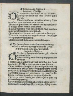 Psalmus. cix. de regno et sacerdotio Christi.