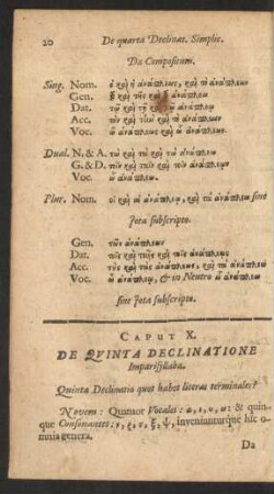 Caput X. De Quinta Declinatione Imparisyllaba