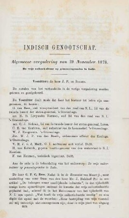 Algemeene vergadering van 19 November 1878
