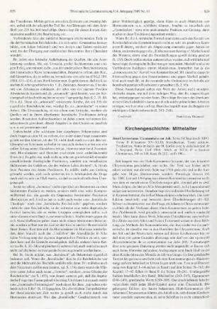 824-825 [Rezension] Johannes Chrysostomus, Commentaire sur Job