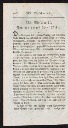 XIX. Abschnitt. Von der europäischen Türckey