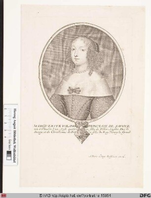 Bildnis Marguerite Yolande, Herzogin von Parma und Piacenza, geb. Prinzessin von Savoyen