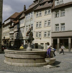 Bad Langensalza. Marktbrunnen. Gesamtansicht von Südosten