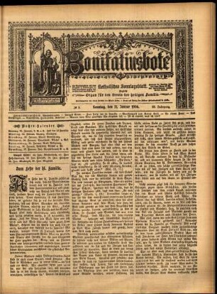 Erste Ausgabe vom Sonntag, den 21. Januar 1906.