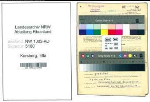 Entnazifizierung Ella Kersberg, geb. 13.12.1903 (Angest.)
