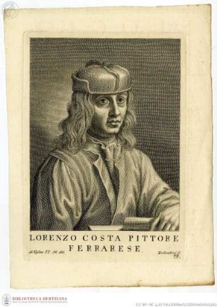 Serie degli uomini i più illustri, Bände 1-12. Firenze, Cambiagi u.a., 1769-1775., Costa, Lorenzo, Porträt
