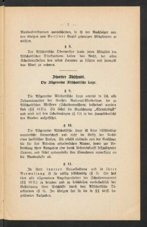 Zweiter Abschnitt. Die Allgemeine Altschottische Loge.