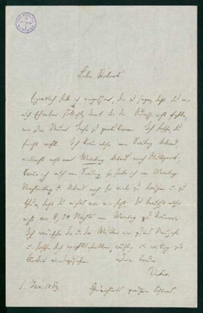 Brief vom 1. Januar 1869