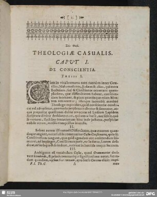 Caput I. De Conscientia