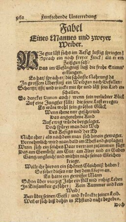 Fabel Eines Mannes und zweyer Weiber.