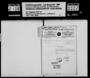 Sautter, Ludwig in Nürtingen will eine jüdische Firma übernehmen