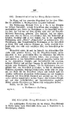 Königliche Berg-Akademie in Berlin : [II. Akademien und Universitäten]