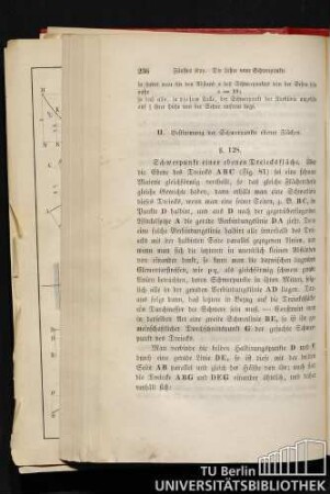 II. Bestimmung der Schwerpunkte ebener Flächen.