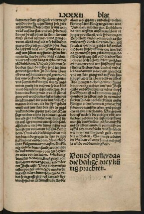 Von dem opffer das die heiligen drey künig prachten.