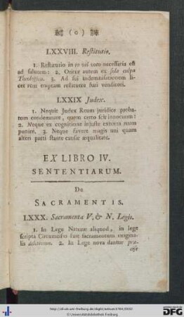 Ex Libro IV. Sententiarum.
