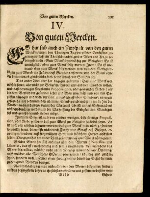 IV. Von guten Wercken