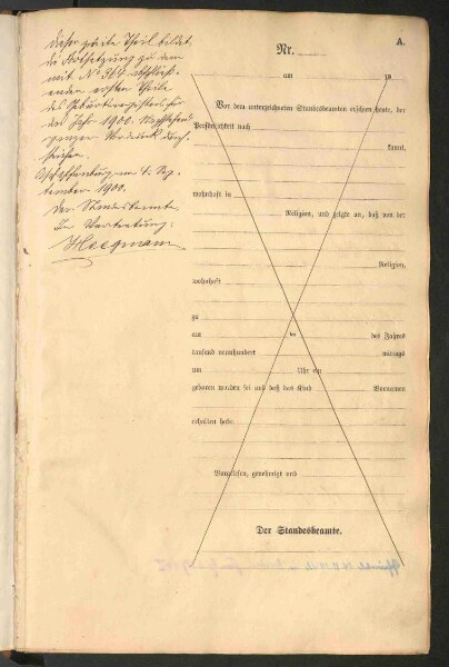 Standesamtsbuch der Stadt Aschaffenburg: Geburten 365/1900 - 184/1901