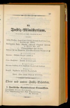 II. Justiz=Ministerium.
