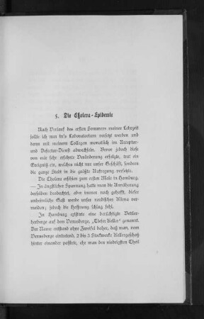 5. Die Cholera-Epidemie