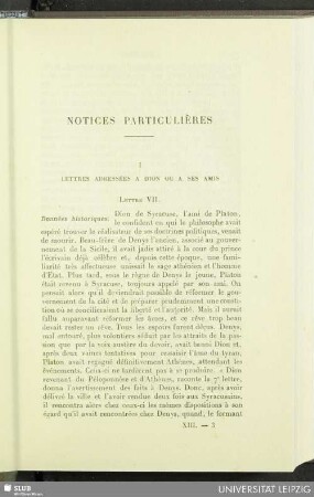 Notice Particulières