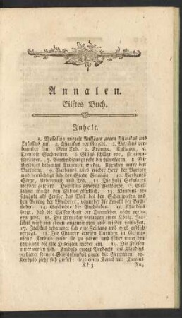 Annalen. Eilftes Buch