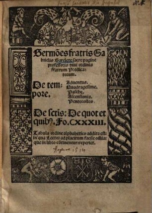Sermones de tempore, de sanctis
