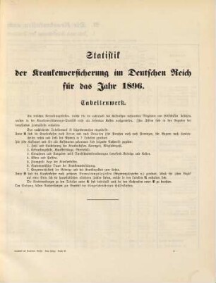 Statistik der Krankenversicherung : im Jahre .... 96 = 1896 (1898)