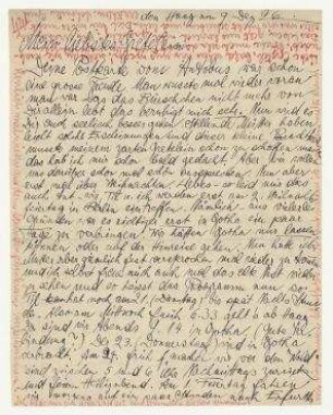 Brief von Hannah Höch und Til Brugman an Grete König. Den Haag