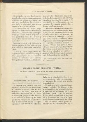 Apuntes sobre filosofía positiva - [Continuación]