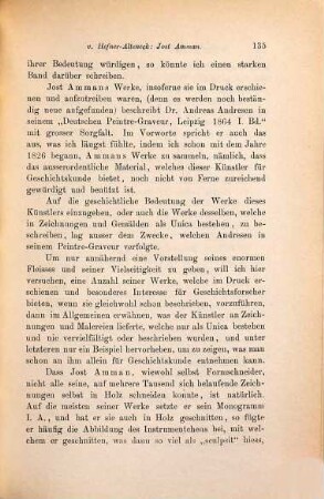 Ueber den Maler, Kupferstecher und Formschneider Jost Amman