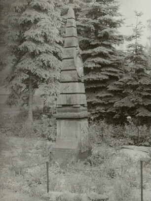 George-Bähr-Gedenkobelisk zur Erinnerung an die Geburtsstätte und den Geburtstag des Hofbaumeisters