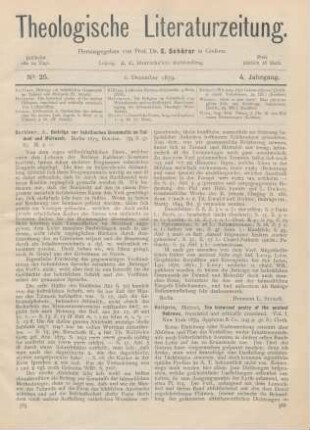 586-587 [Rezension] Heilprin, Michael, The historical poetry of the ancient Hebrews, translated and critically examined. Vol. 1