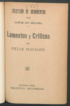 Lamentos y criticos