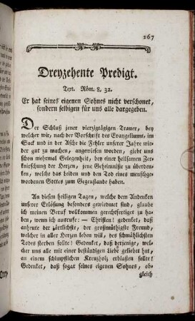 Dreyzehnte Predigt.