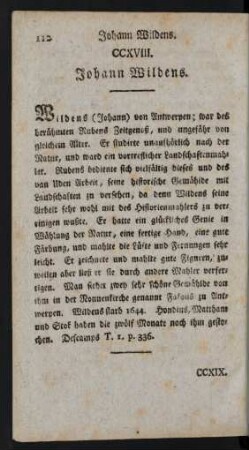 CCXVIII. Johann Wildens