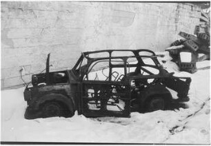 ausgebrannter Trabant