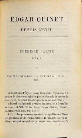 Edgar Quinet depuis l'exil