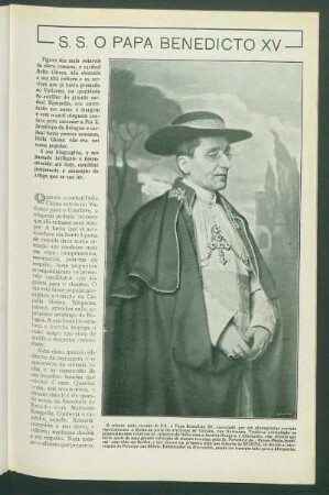 S. S. o Papa Benedicto XV