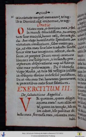Exercitium III.