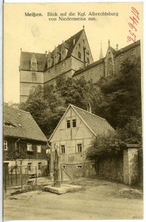 Meißen. Niedermeisa- Schuhmacherei Legler - Albrechtsburg