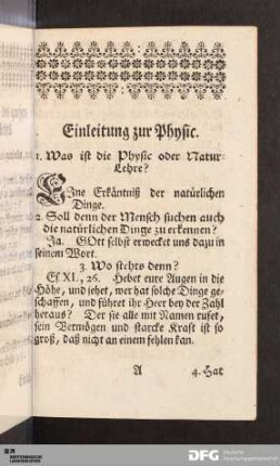 Einleitung zur Physic.
