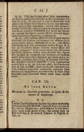 Cap. III. De Jure Rerum.