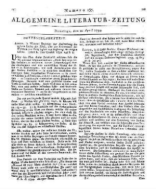 Middleton, C.: Vermischte Abhandlungen über einige wichtige theologische Gegenstände. Aus dem Engl. übers. und mit einigen Zus. begl. Leipzig: Gräff 1793