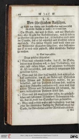 Von schriftlichen Aufsätzen