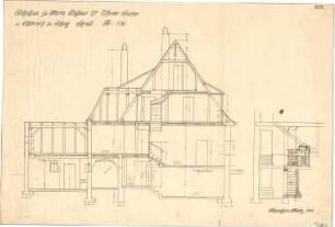 Fischer, Theodor; Icking - Schlederloh (Isartal); Landhaus Theodor Fischer - Schnitte