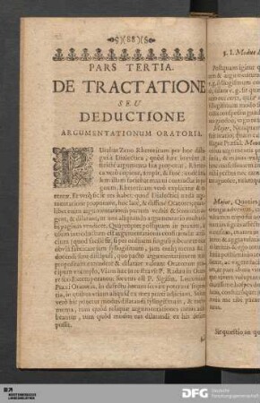 Pars Tertia. [...]